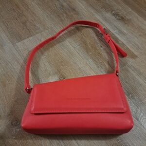French Connection Red Women's Shoulder Bag Sleek Minimal Design NWOT